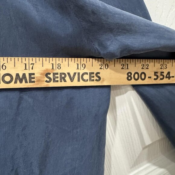 Sandro Women's Blue 100% Cupro (20” Pit To Pit) M? See Photos Wrap Flowy - Picture 10 of 13